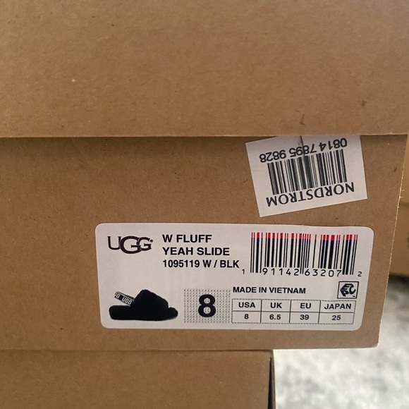 UGG FLUFF YEAH SLIDE - BLACK - Picture 2 of 3